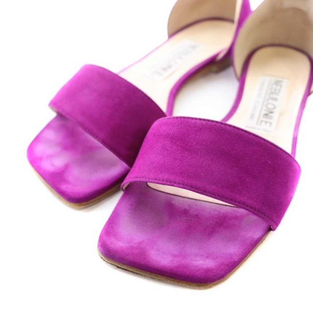 ネブローニ フラットサンダル スエード 36 23cm 紫 パープル レディースの靴/シューズ(サンダル)の商品写真