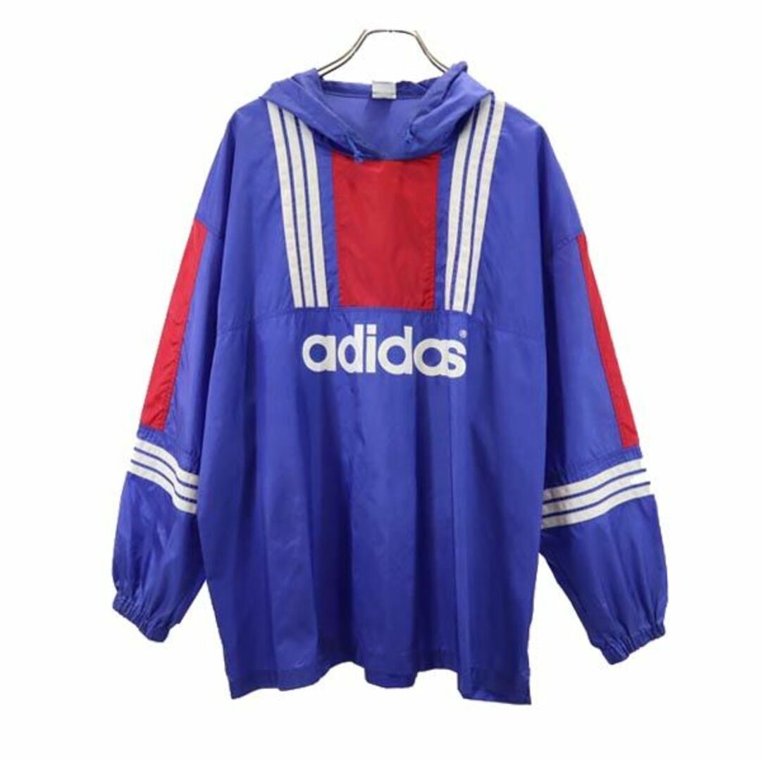 【アディダス】サイズO フード付 トラックジャケット ジャージ 紫adidas.