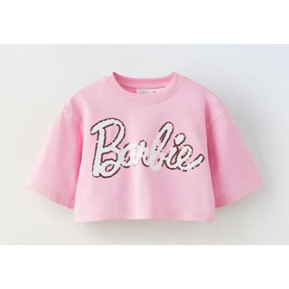 ザラ(ZARA)のZARA Barbie スパンコールTシャツ XS-S(Tシャツ(半袖/袖なし))