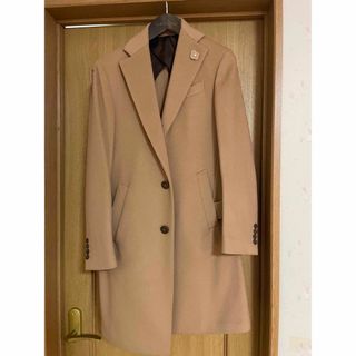 ◇美品◇LARDINI/ラルディーニ ダブルチェスターコート 42 ブラウン-