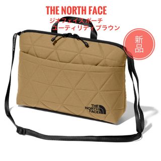 ザノースフェイス(THE NORTH FACE)の新品未使用☆ノースフェイス ジオフェイス  ポーチ  ブラウン(ショルダーバッグ)