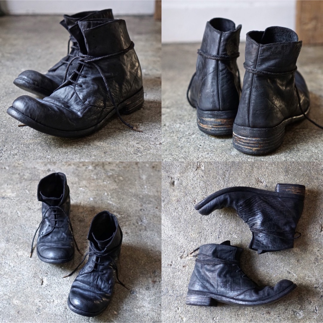 A1923 ホースレザーレースアップアンクルブーツ メンズの靴/シューズ(ブーツ)の商品写真