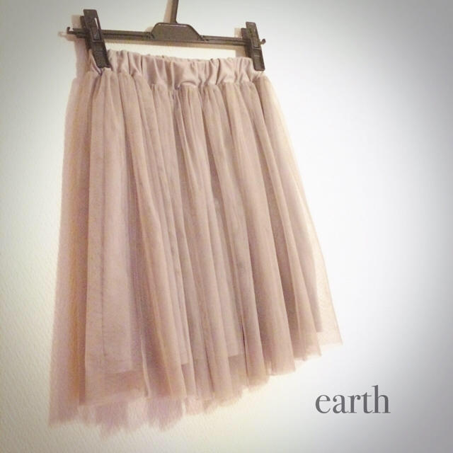 earth music & ecology(アースミュージックアンドエコロジー)のふんわりチュールスカート レディースのスカート(ひざ丈スカート)の商品写真
