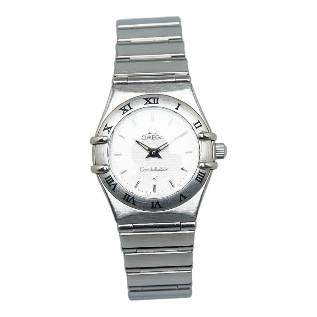 オメガ コンステレーション 腕時計 クオーツ ホワイト文字盤 ステンレススチール レディース OMEGA 【1-0092022】