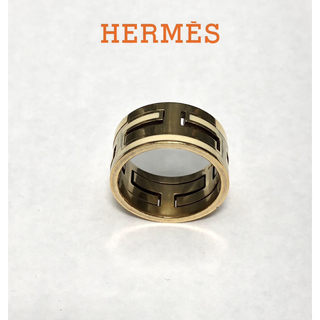HERMES ムーブアッシュ H ロゴ リング 指輪 13号 Ag 925