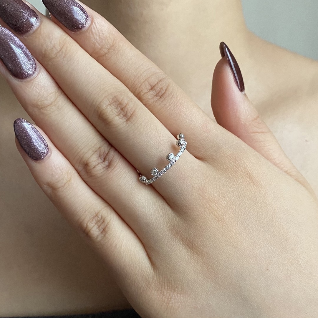 天然 ダイヤモンド クラウン リング 計0.34ct K18WG-www.ecosea.do