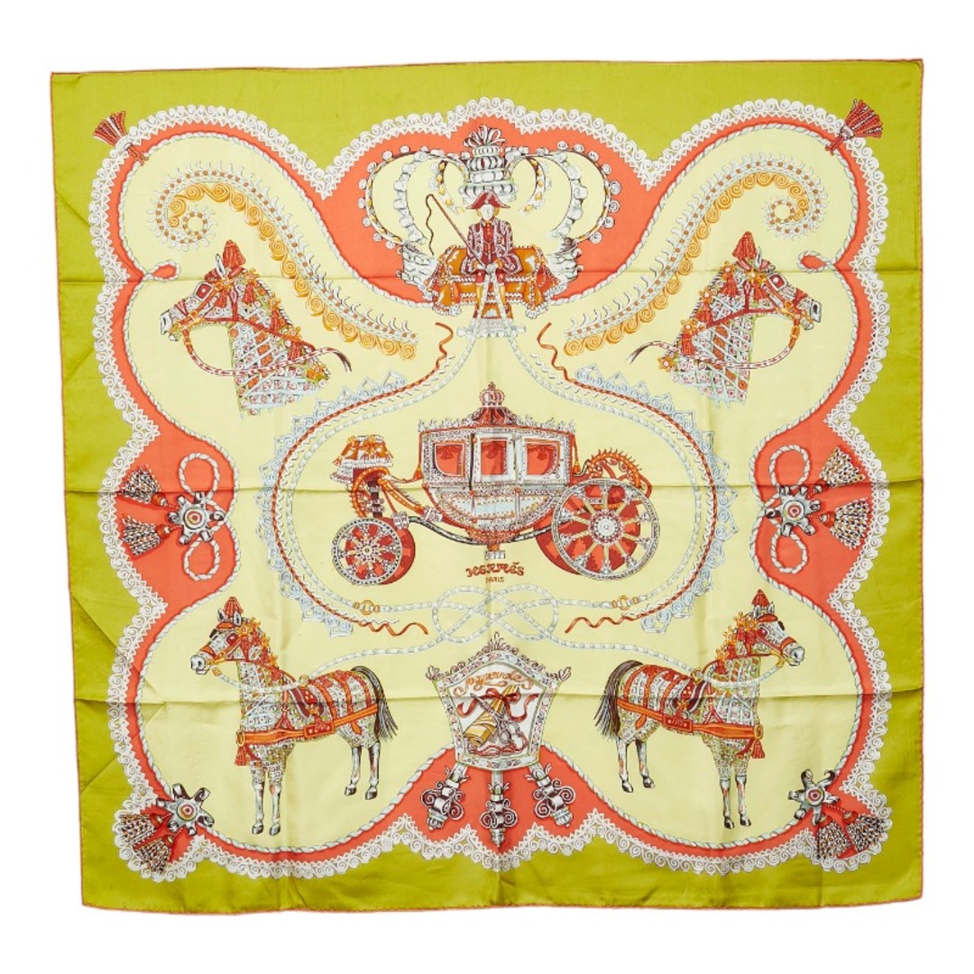 Hermes - エルメス カレ90 Paperoles パプロール 馬車と貴族 スカーフ