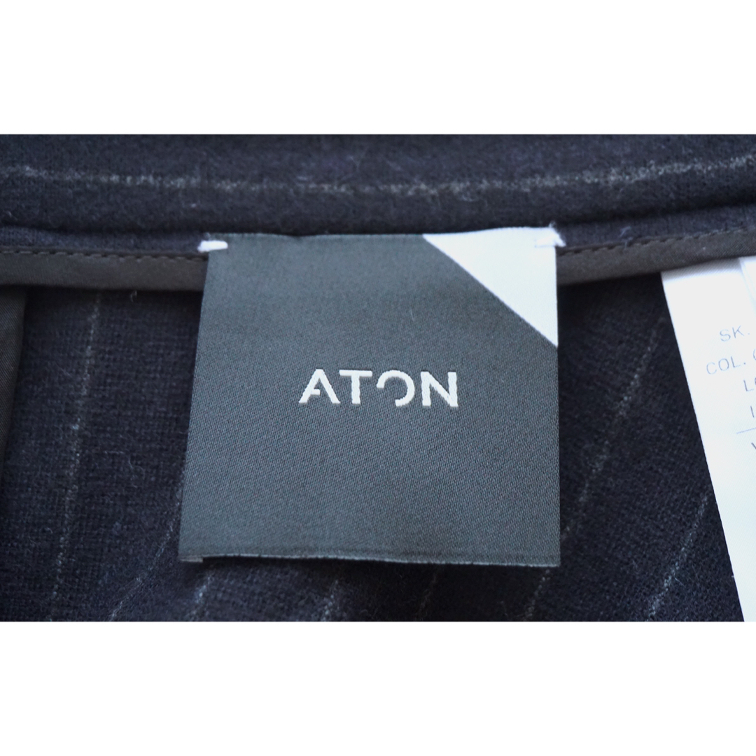ATON(エイトン)のATON エイトン stretch saxony  big tuck skirt レディースのスカート(ロングスカート)の商品写真