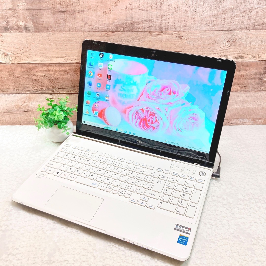 23【美品＆カメラ付き】初心者向け⭐すぐ使えるNECノートパソコン⭐Win10