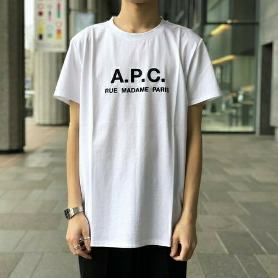 A.P.C - APC アーペーセー 刺繍ロゴ ホワイト Mイサズ 半袖Tシャツ 