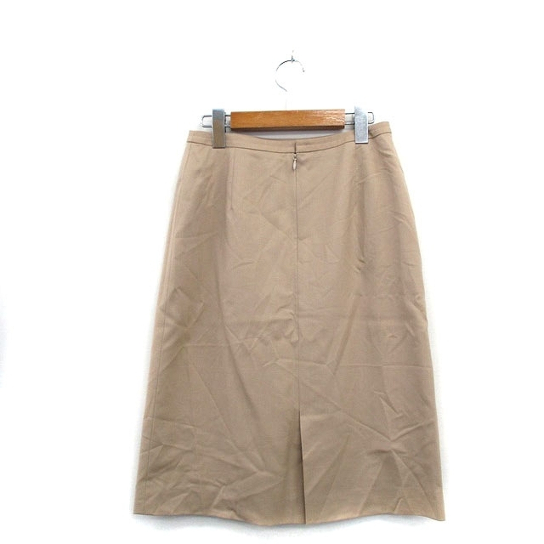 NEWYORKER(ニューヨーカー)のニューヨーカー 台形 スカート 膝丈 ウール シンプル 9 ベージュ /KT26 レディースのスカート(ひざ丈スカート)の商品写真