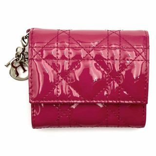 Dior　ディオール　二つ折り財布　Wホック財布　コンパクトウォレット　ロゴプレート　ベージュ　ブラウン　ピンク　キャンバス　レザー　レディース　ギフト　プレゼント包装可松前R56店