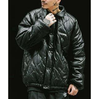 サブサエティ(Subciety)の【BLACK】FAKE LEATHER PADDED JKT(その他)