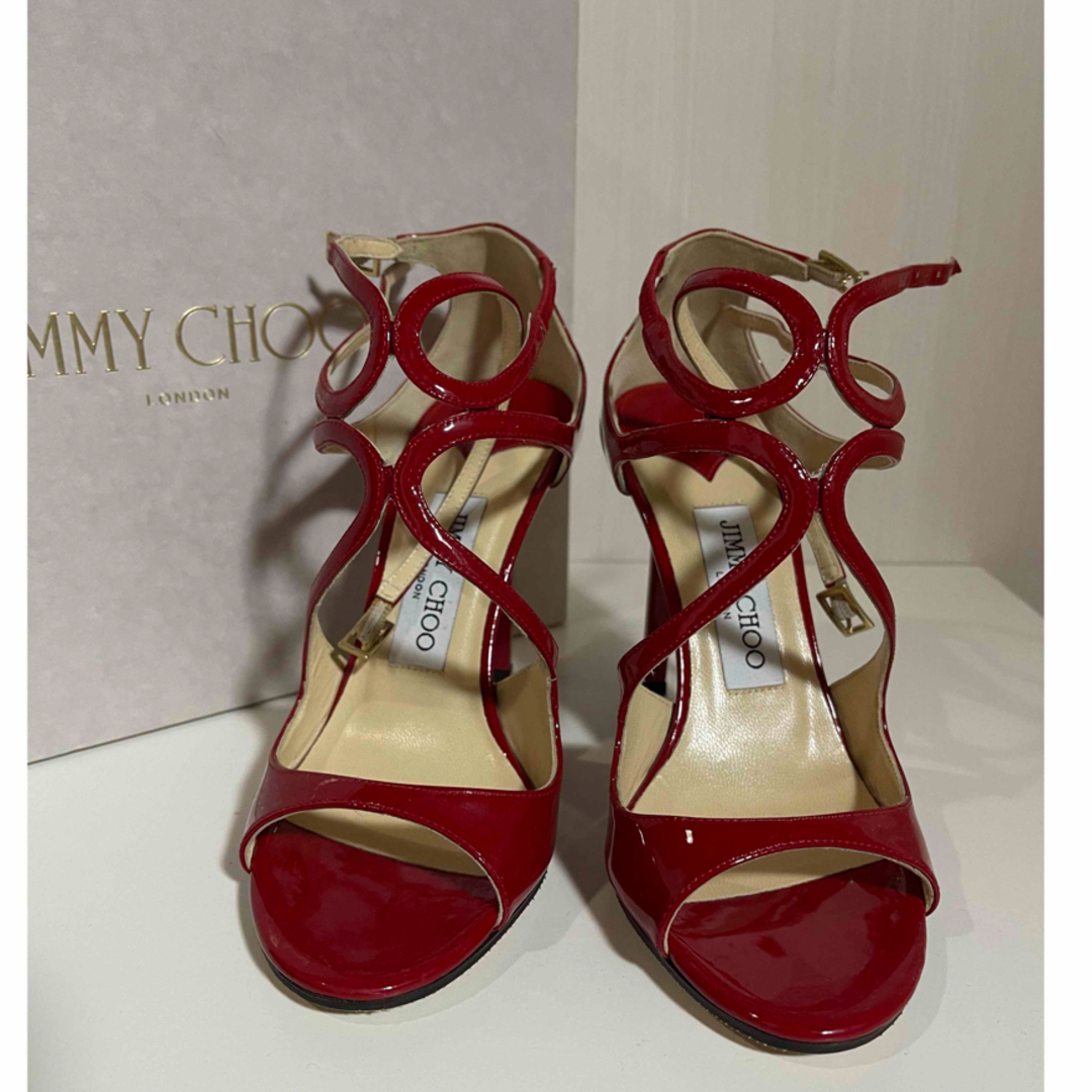 JIMMY CHOO(ジミーチュウ)のJIMMY CHOO LANG ラング ヒール サンダル パンプス レディースの靴/シューズ(ハイヒール/パンプス)の商品写真