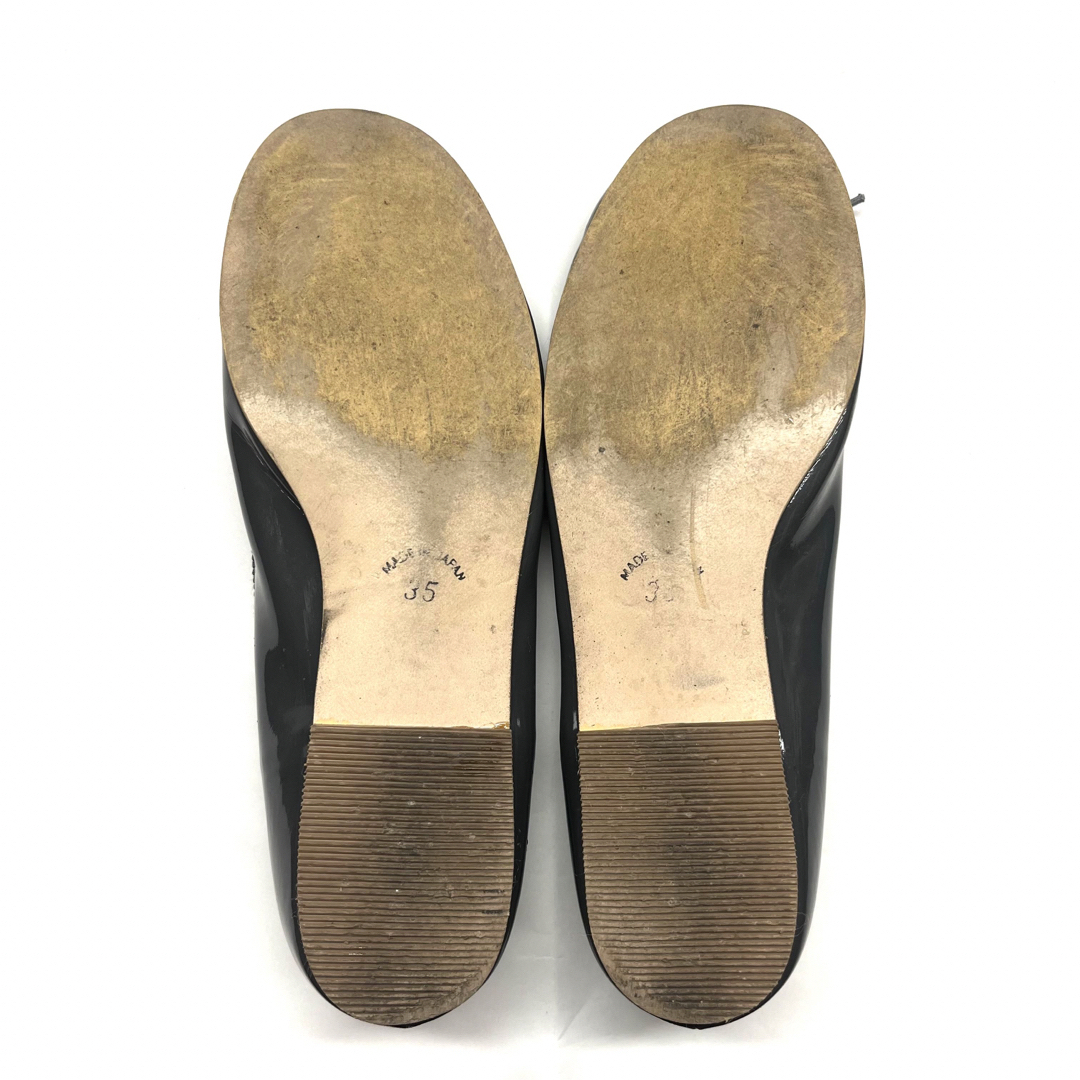 ファルファーレ　farfalle バレエシューズ　エナメル　35　グレー レディースの靴/シューズ(バレエシューズ)の商品写真