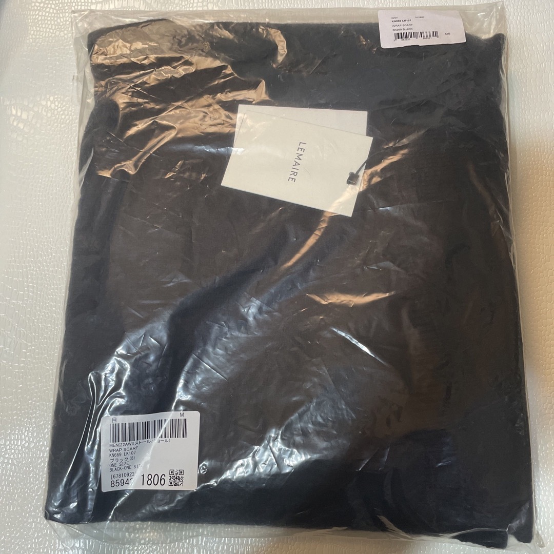 LEMAIRE - LEMAIRE (ルメール) WRAP SCARF BLACK の通販 by ぽこ LEMAIRE - LEMAIRE (ルメール) WRAP SCARF BLACK の通販 by ぽこ