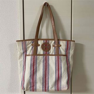 美品 Tory Burch トリーバチ キャンパス フラットシューズ