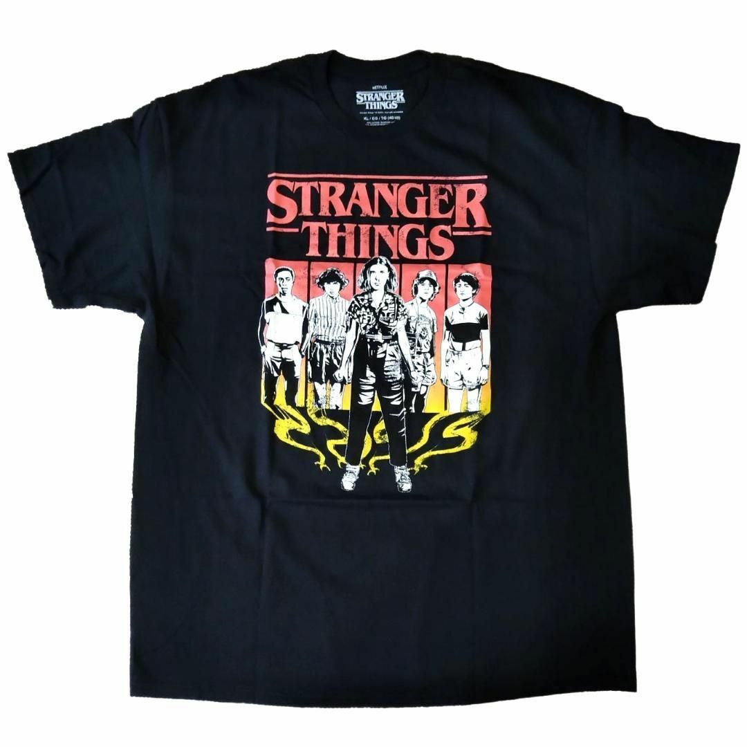 ストレンジャーシングス　Ｔシャツ　XLサイズ　netflix　黒　海外公式 *