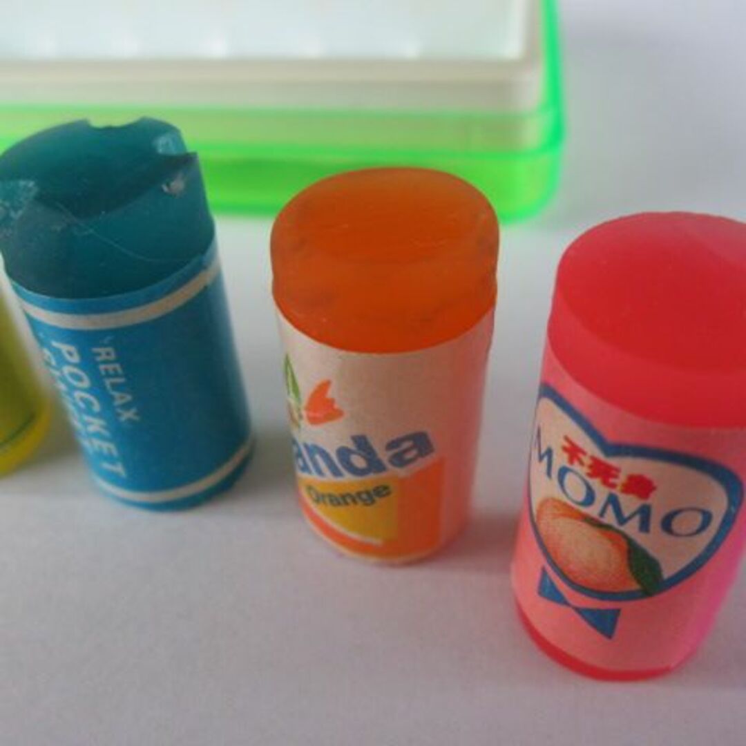 ◇レトロ 90年代レア品◇ レモン社『 ドリンク7 消しゴム 6種 ◇レトロ 90年代レア品◇ レモン社『 ドリンク7 消しゴム 6種