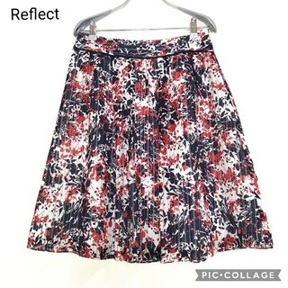 リフレクト(ReFLEcT)のリフレクト花柄シャドーストライプスカート(ひざ丈スカート)