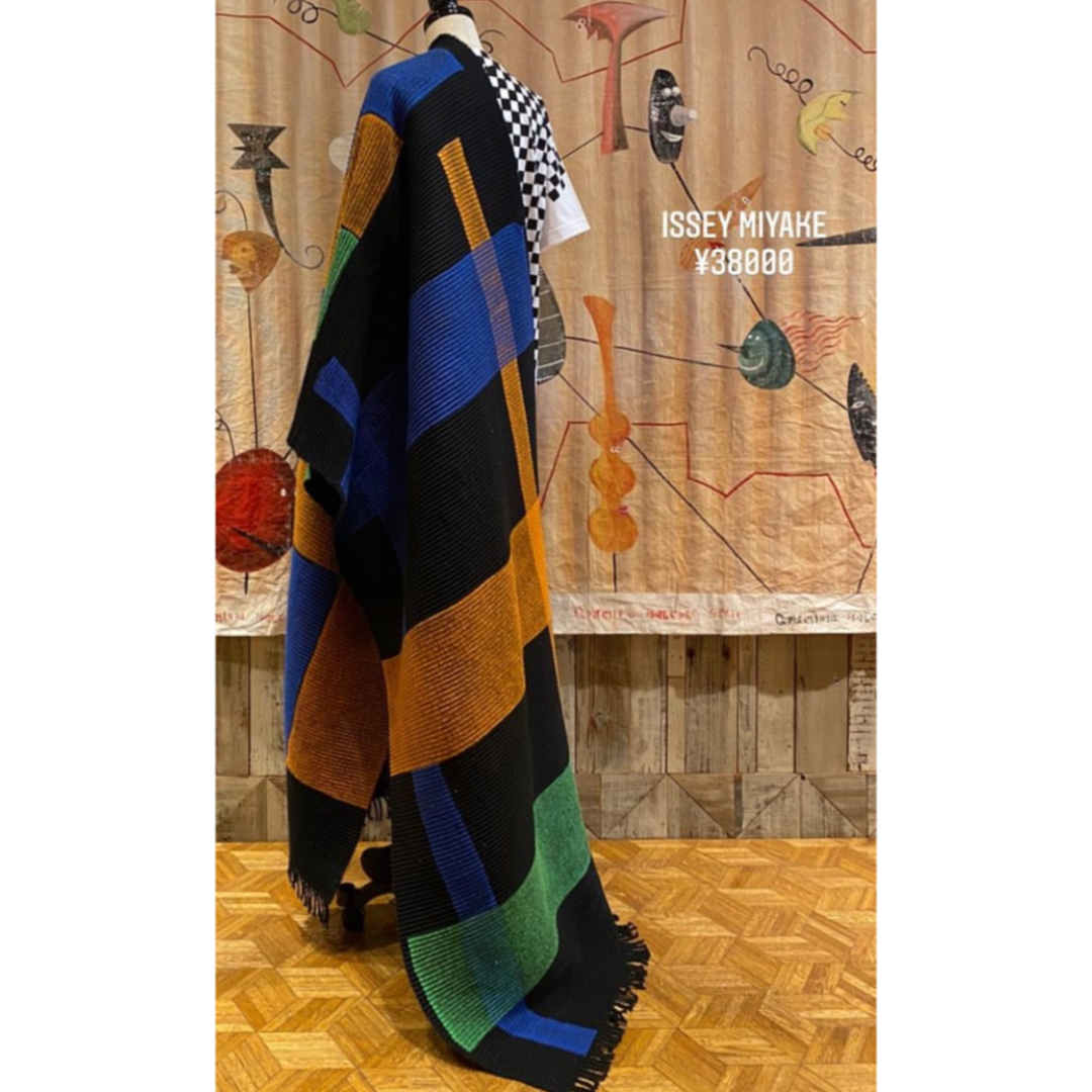 激レア　80s〜vintage ISSEY MIYAKE 大判デザインshawl