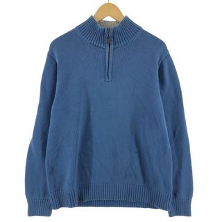 エルエルビーン(L.L.Bean)の古着 エルエルビーン L.L.Bean リブ編み コットンニットハーフジップセーター メンズM /eaa372979(ニット/セーター)