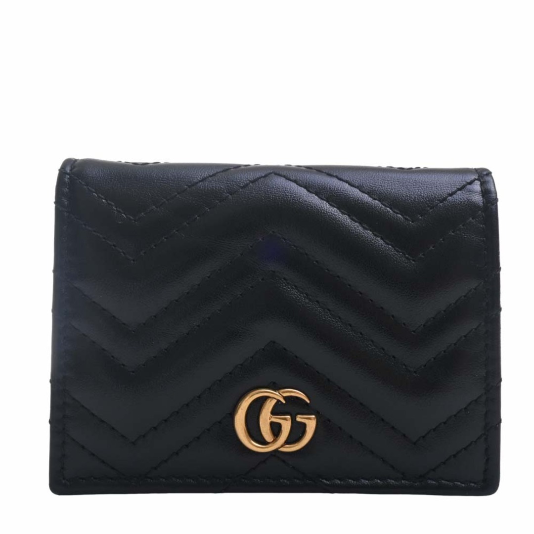 Gucci - 【中古】Gucci グッチ GGマーモント レザー 二つ折り