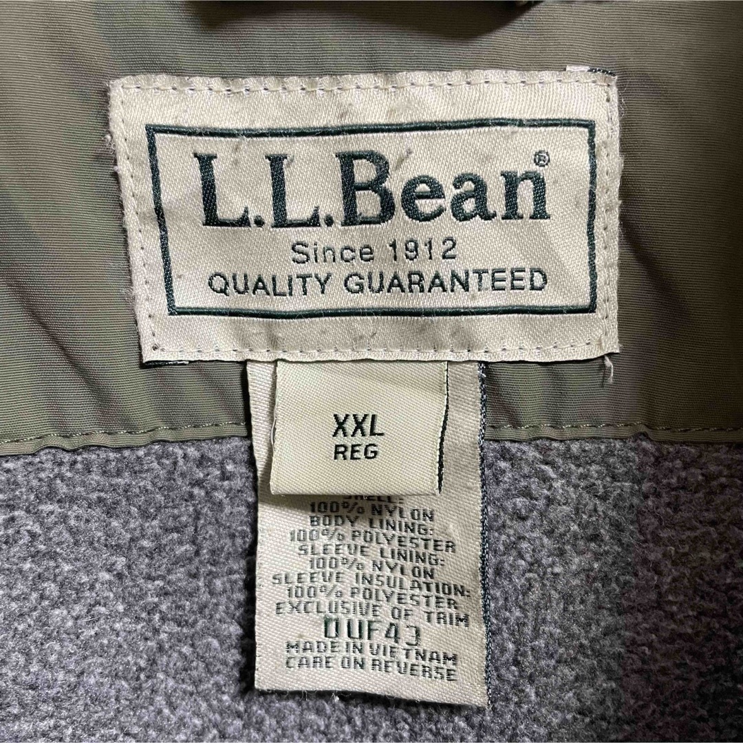 L.L.BEAN エルエルビーン　ナイロンジャケット　フリース　刺繍ロゴ　XXL