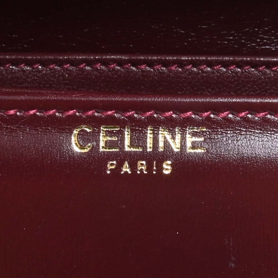 Celine セリーヌ レザー ショルダーバッグ - ボルドー byバッグ