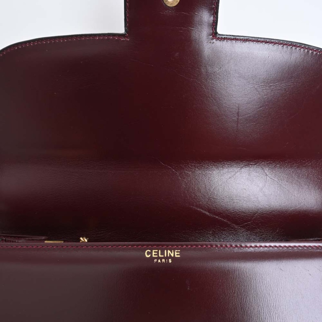 Celine セリーヌ レザー ショルダーバッグ - ボルドー byバッグ