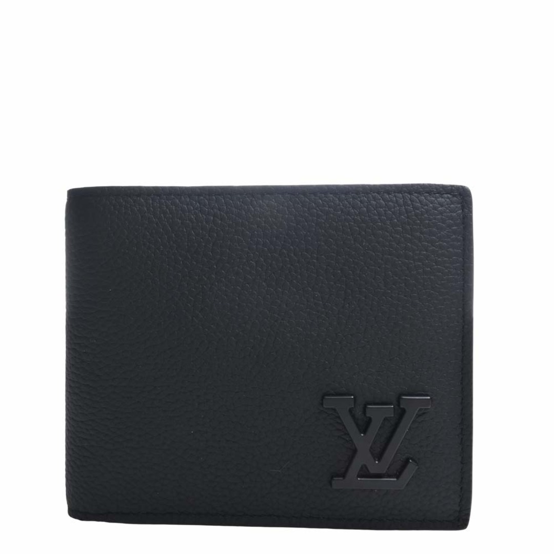 LOUIS VUITTON ルイヴィトン LV アエログラム ポルトフォイユ ミュルティプル 二つ折り コンパクト財布 M69829 ブラック byメンズ