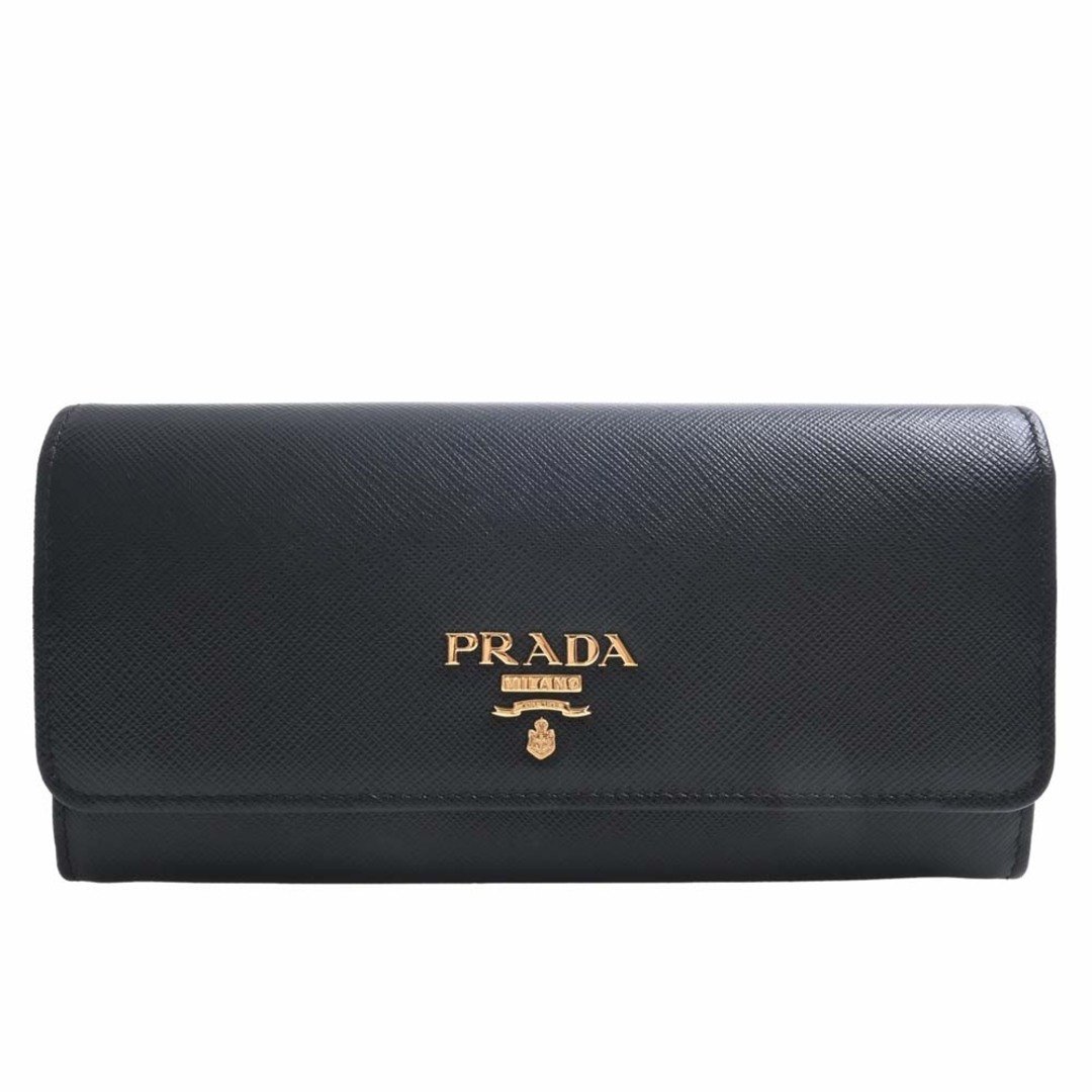 PRADA プラダ サフィアーノ 二つ折り 長財布 - ブラック by