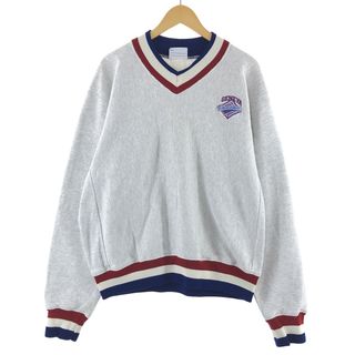 古着 90年代 GEM SPORTS WEAR Vネック リバースウィーブタイプ スウェットシャツ トレーナー USA製 メンズXL ヴィンテージ /eaa372704(スウェット)