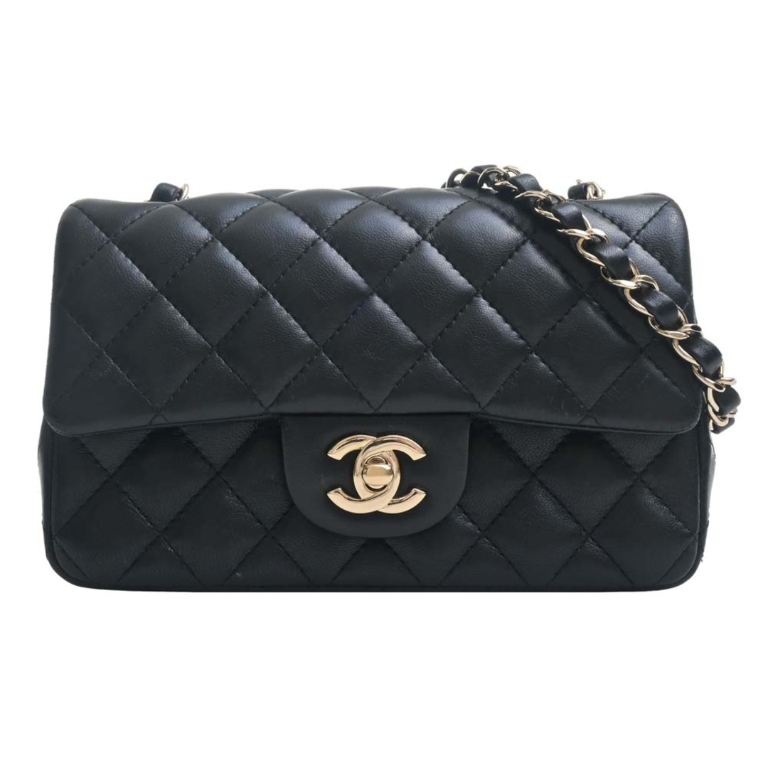 CHANEL シャネル ラムスキン ミニマトラッセ ココマーク チェーン ショルダーバッグ A69900 ブラック by