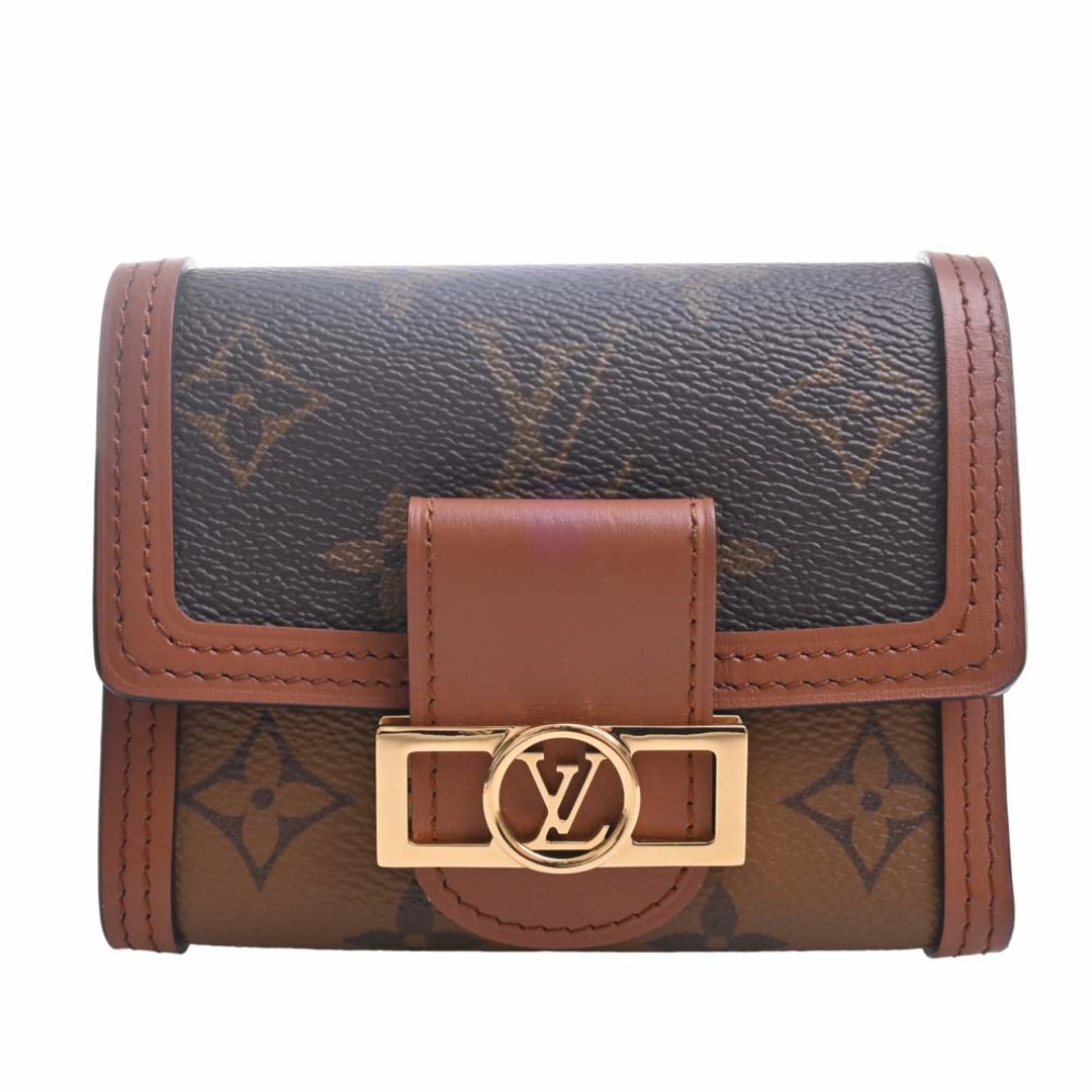 LOUIS VUITTON ルイヴィトン モノグラム リバース ポルトフォイユ ドーフィーヌ コンパクト 三つ折り財布 M68725 ブラウン by