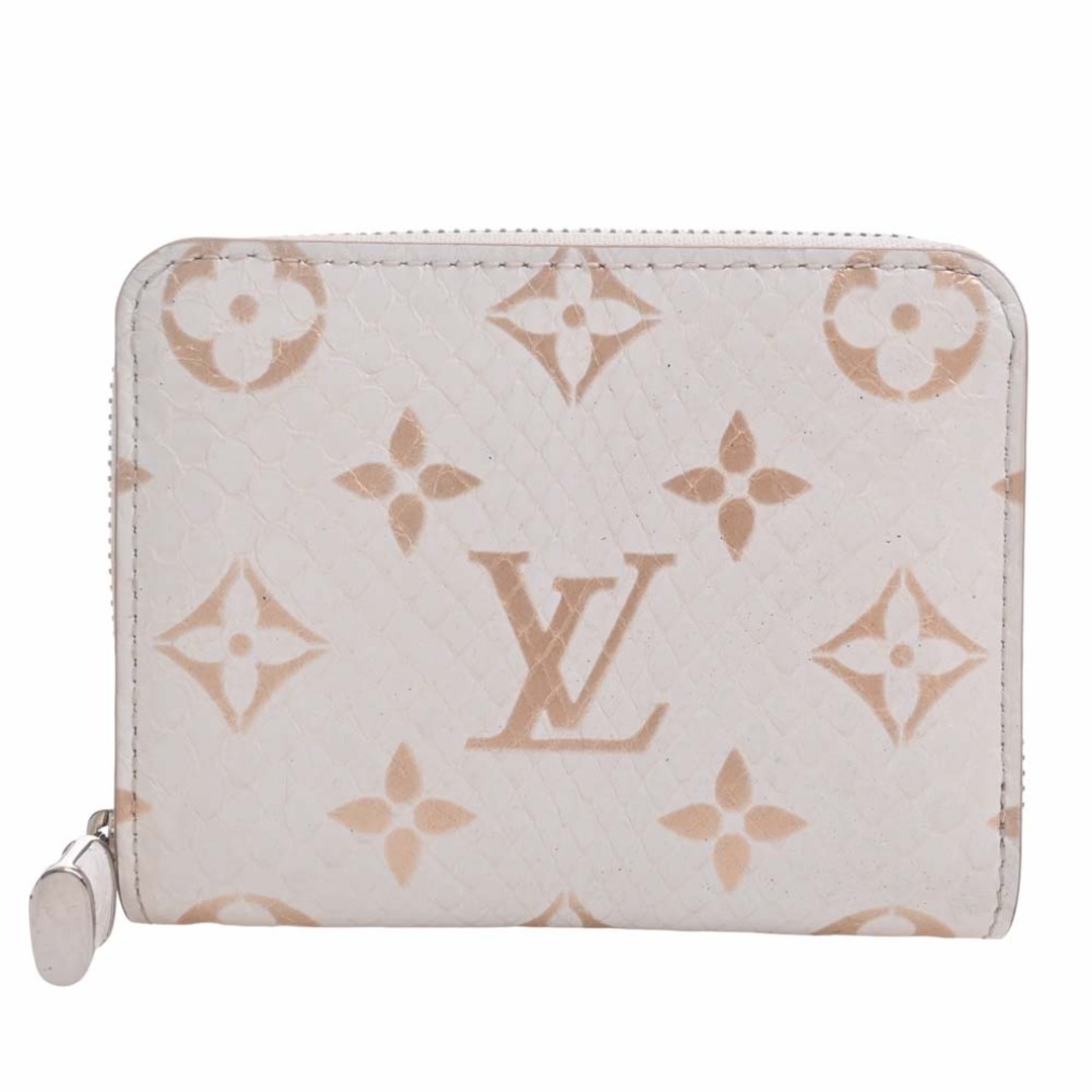 LOUIS VUITTON ルイヴィトン パイソン モノグラム ジッピーコインパース ラウンドファスナー コインケース N97726 ホワイト byレディース