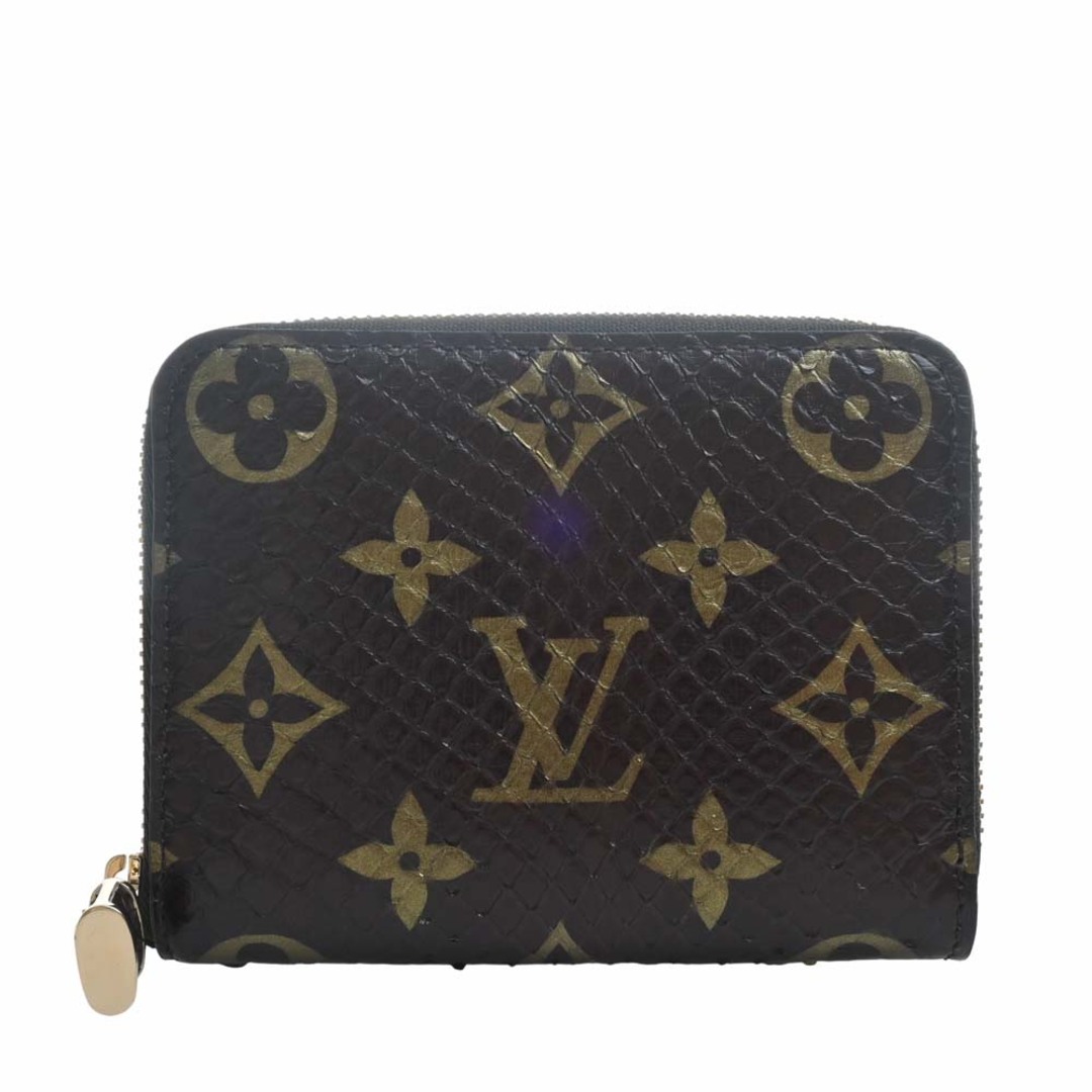 LOUIS VUITTON ルイヴィトン モノグラム パイソン エキゾチック ジッピーコインパース コインケース N80149 ブラウン by