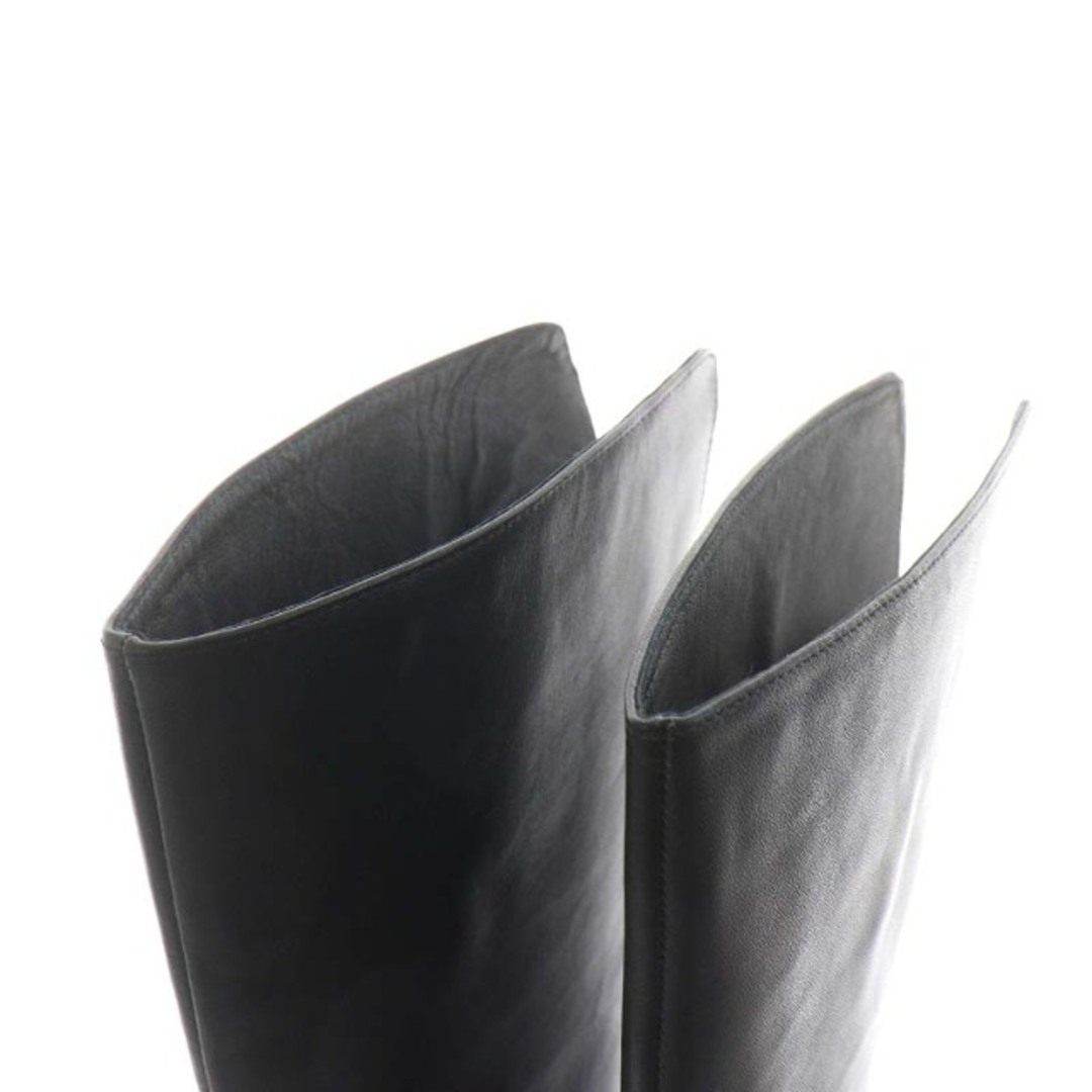 レメ REMME ロングブーツ チャンキーヒール 38 24.0cm 黒 - ブーツ
