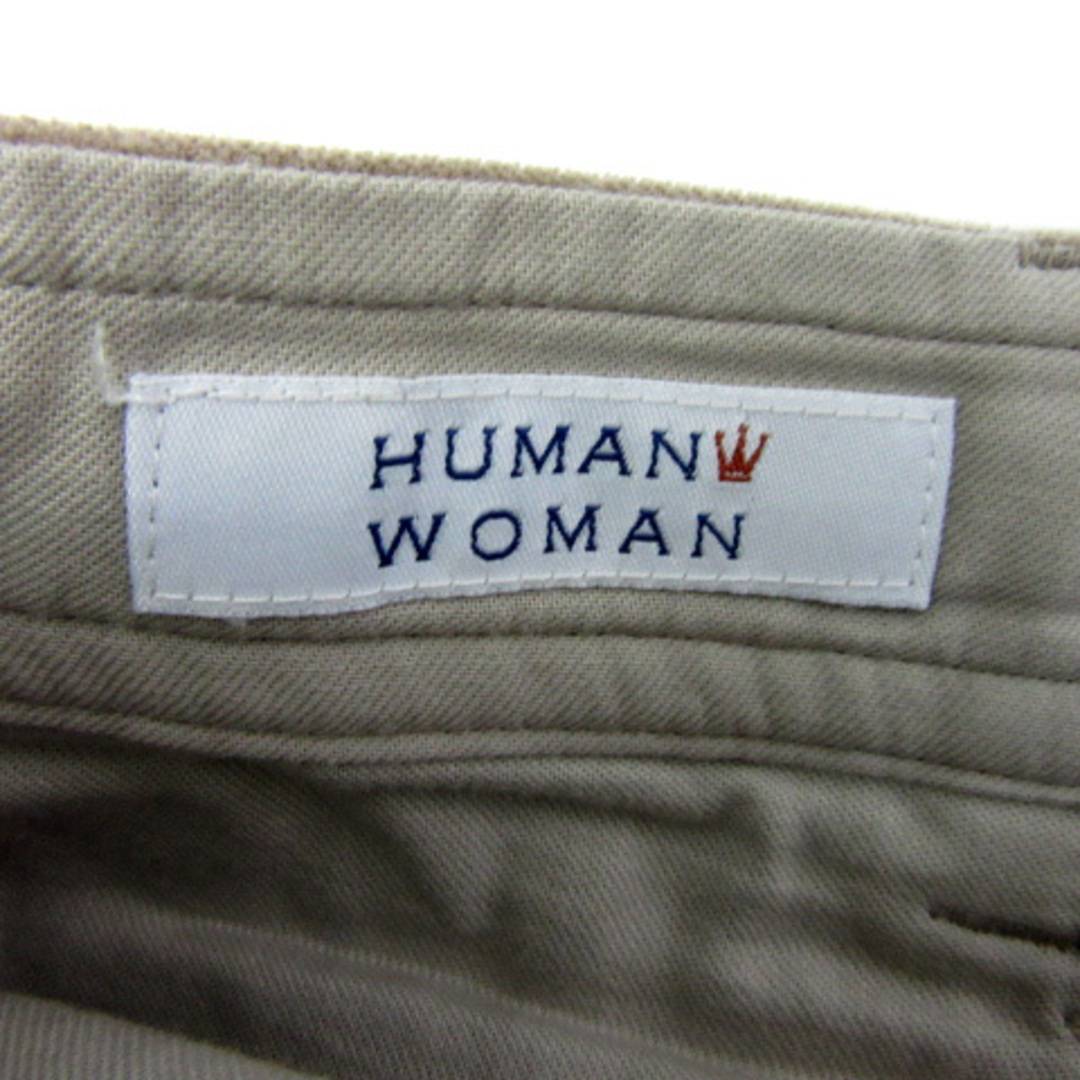 HUMAN WOMAN(ヒューマンウーマン)のヒューマンウーマン チノパンツ ロング丈 無地 ベロア S ベージュ レディースのパンツ(チノパン)の商品写真