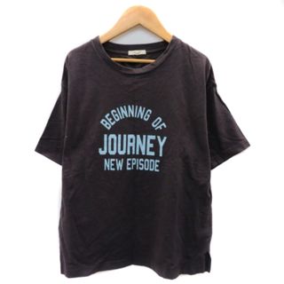 スタディオクリップ(STUDIO CLIP)のスタディオクリップ Tシャツ カットソー 半袖 プリント L ダークブラウン(Tシャツ(半袖/袖なし))