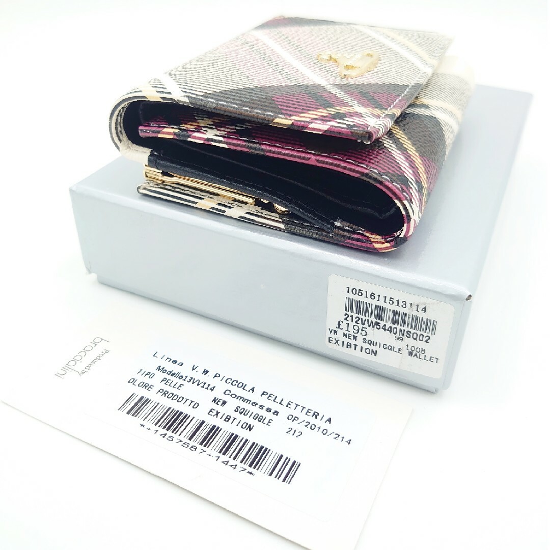 【新品】Vivienne Westwood 三つ折り財布 がま口 チェック柄