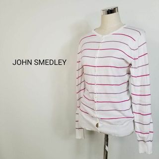 ジョンスメドレー(JOHN SMEDLEY)の英国製JOHN SMEDLEYシーアイランドニットクルーネックカーディガン海外M(カーディガン)