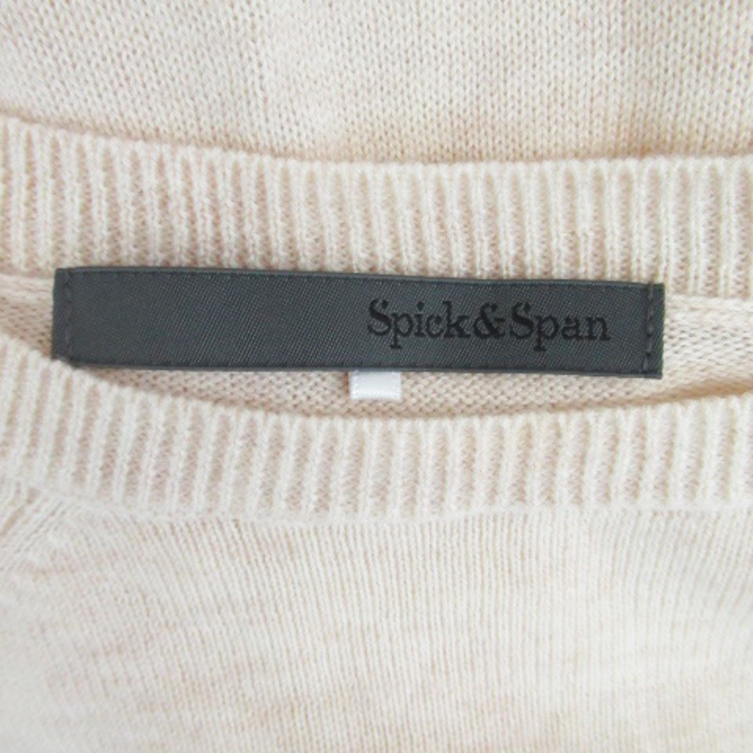 Spick & Span(スピックアンドスパン)のスピック&スパン ニット カットソー 七分袖 ウール混 F ピンクベージュ レディースのトップス(ニット/セーター)の商品写真