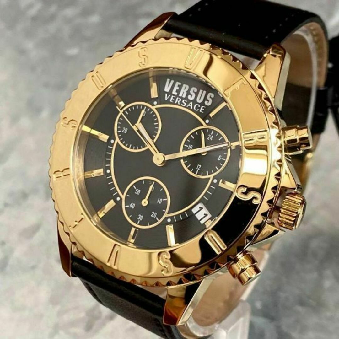 VERSACE - 新品タグ付き Versus ヴェルサーチ腕時計 ブラック ゴールド
