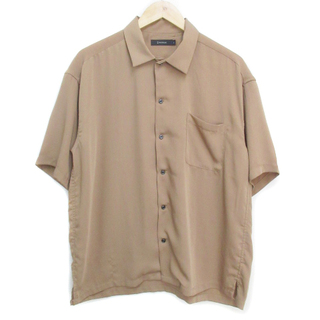 レイジブルー(RAGEBLUE)のレイジブルー カジュアルシャツ 半袖 無地 L ベージュ /FF45(シャツ)