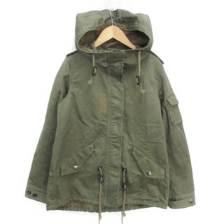 マウジー(moussy)のマウジー マウンテンパーカー ジャケット ミドル丈 スタンドカラー 2 カーキ(パーカー)