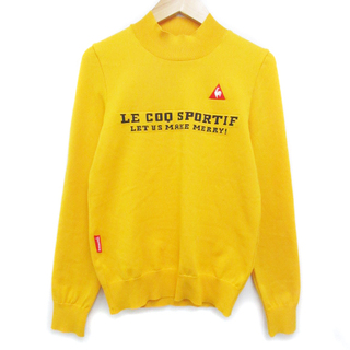 ルコックスポルティフ(le coq sportif)のルコックスポルティフ ニット セーター 長袖 ハイネック ロゴ刺繍 S 黄色(ニット/セーター)