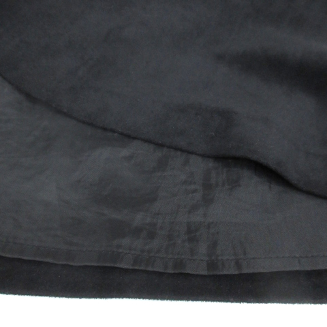 mjuka(ミューカ)のミューカ フレアスカート ミモレ丈 スエード調 F 黒 ブラック /FF45 レディースのスカート(ひざ丈スカート)の商品写真