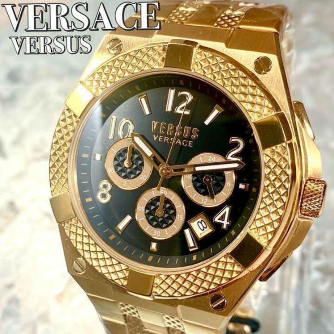 VERSACE - 新品☆ヴェルサス/ヴェルサーチ ゴールド クォーツ メンズ 