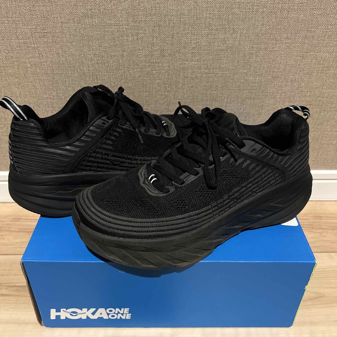 HOKA ONE ONE(ホカオネオネ)の美品  ホカオネオネ　ボンダイ6  27.5 ブラック メンズの靴/シューズ(スニーカー)の商品写真